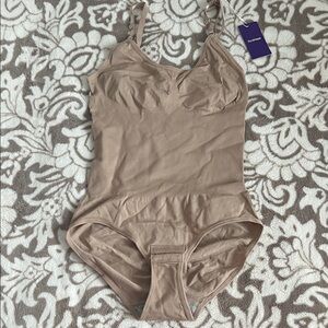Seamless Beige Shapewear Bodysuit